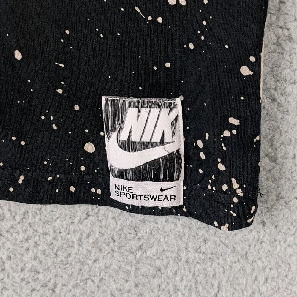 Nike Men's Paint Splash Black/White T Shirt All Over Print Graphic Medium - Picture 5 of 8